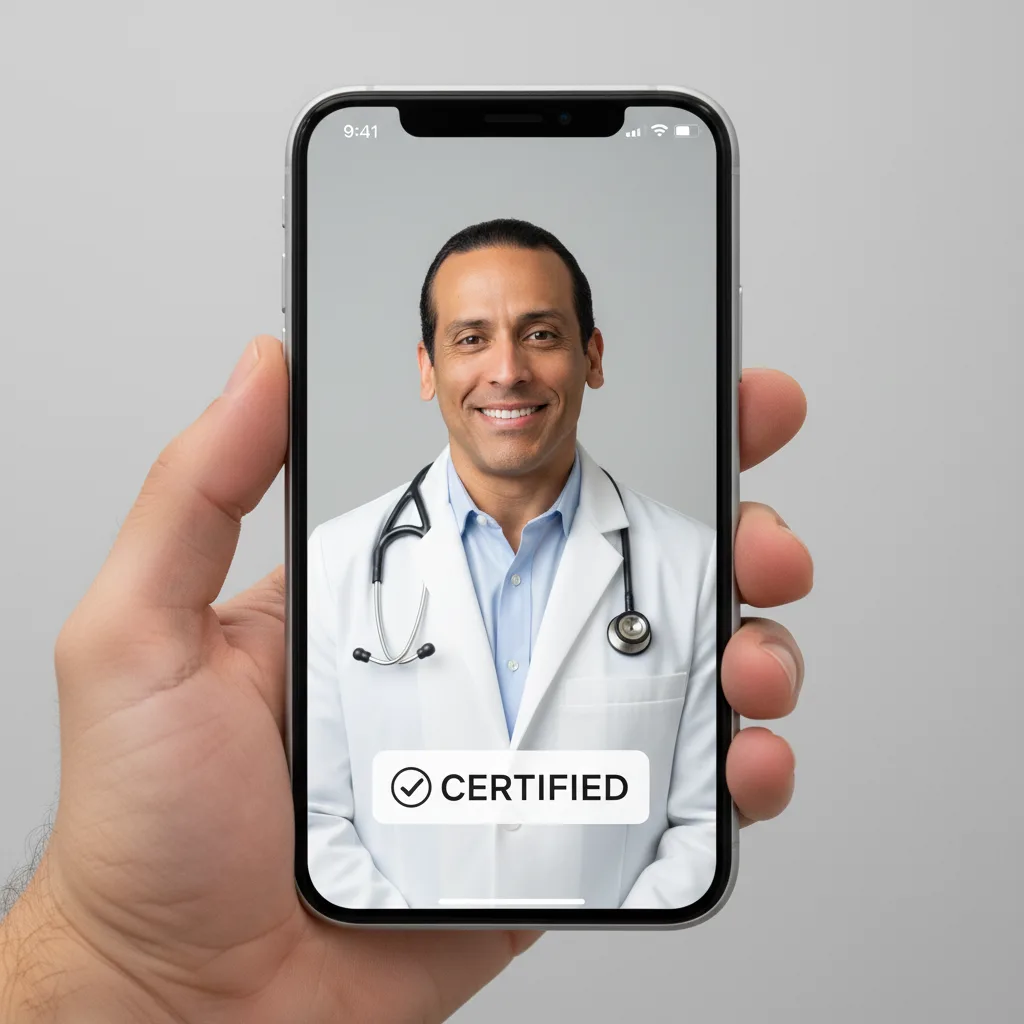 Licensed provider consultation on a phone