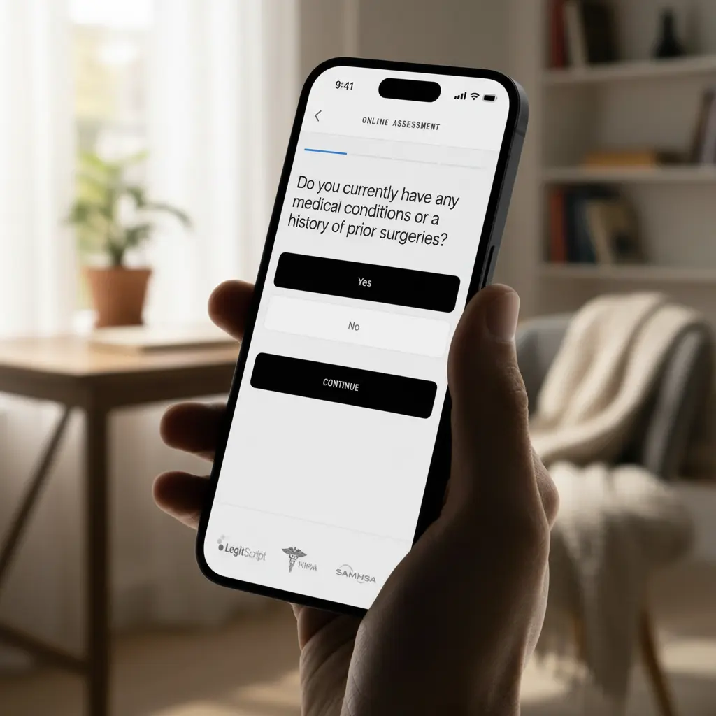 Online wellness assessment on a phone